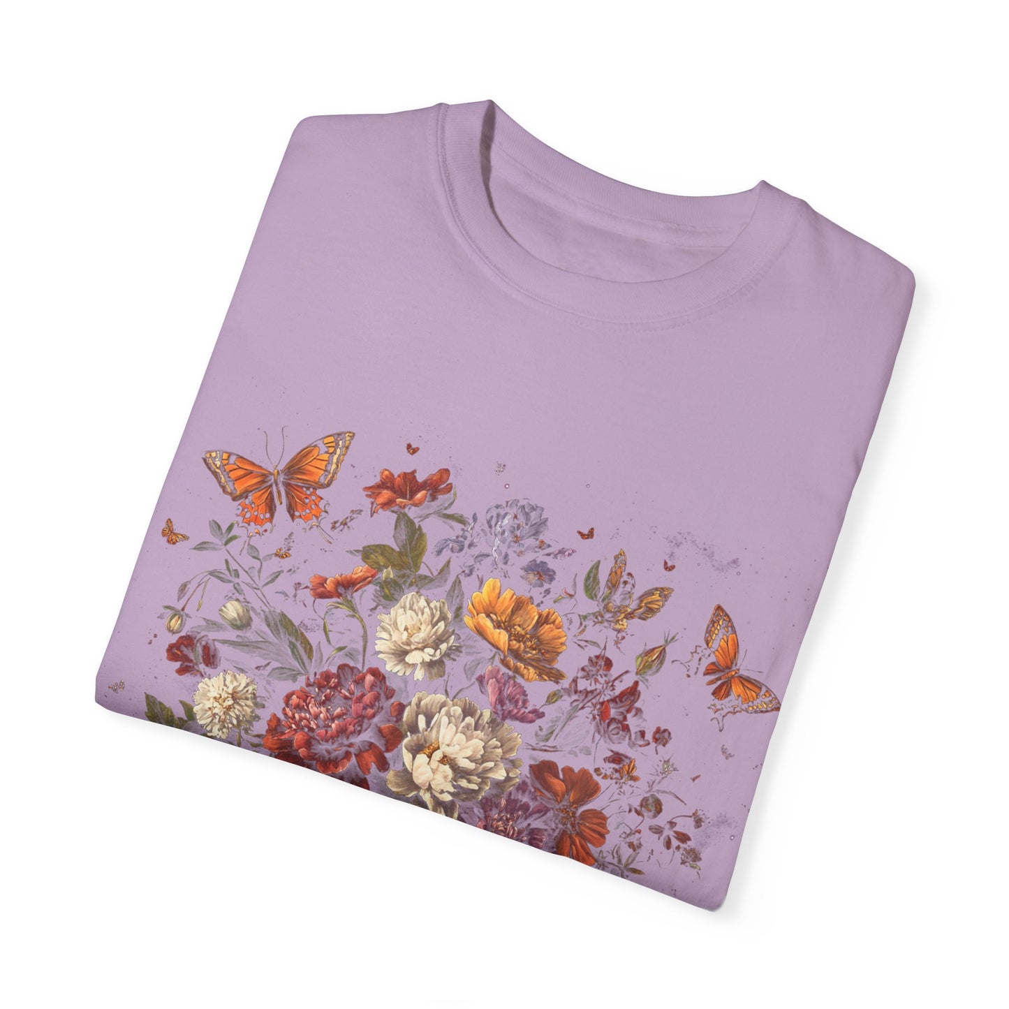 Butterfly and flower tee