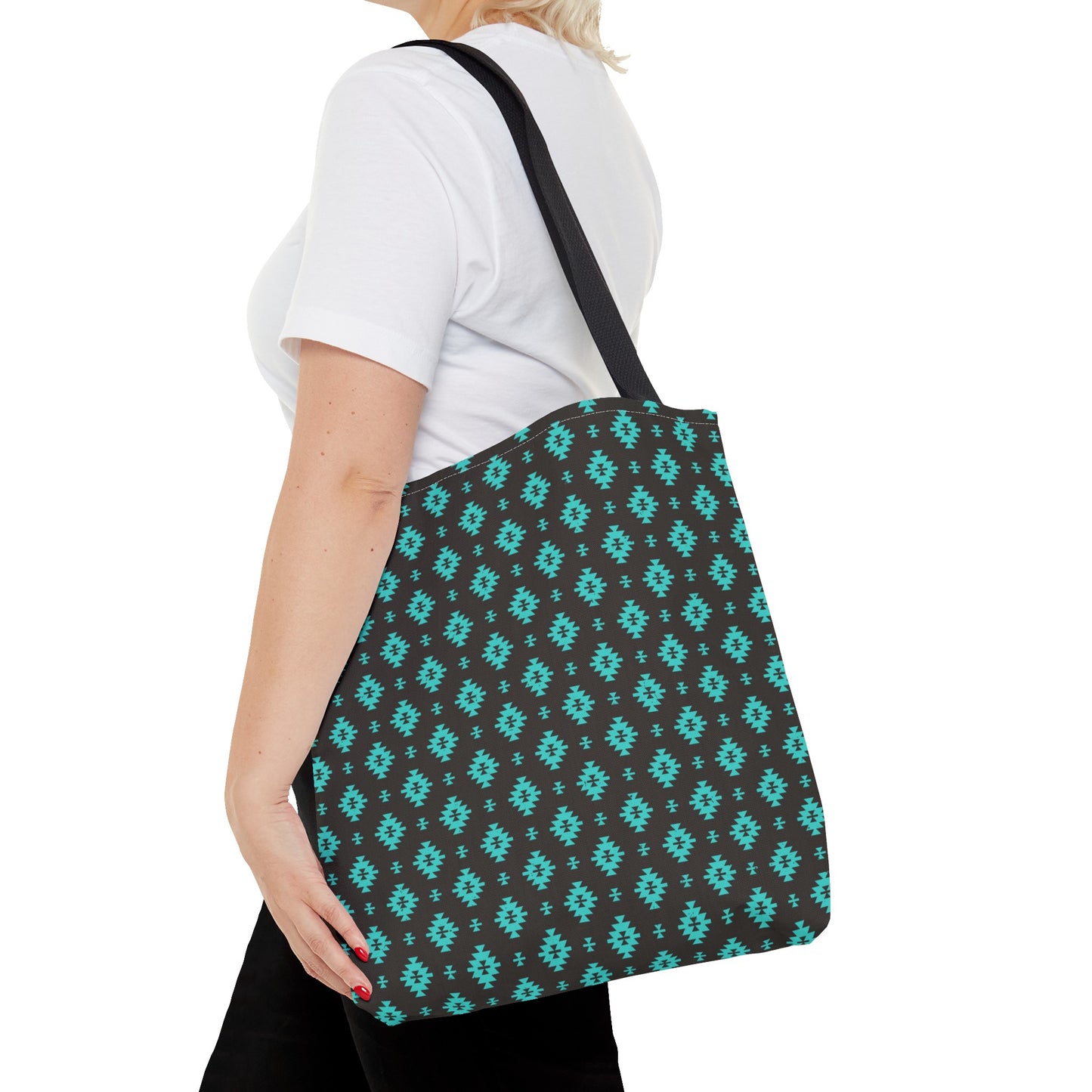 Turquoise Design Tote Bag