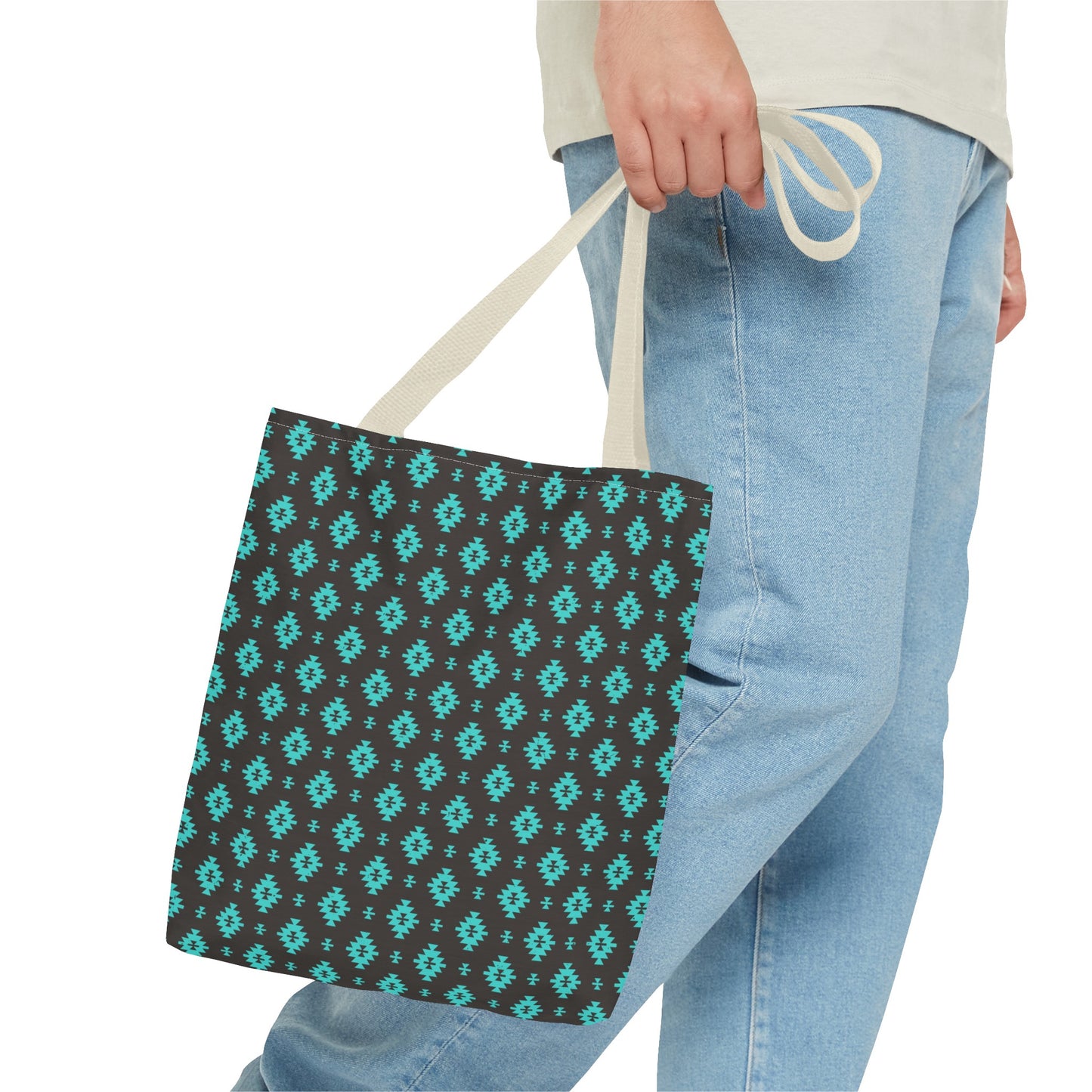 Turquoise Design Tote Bag