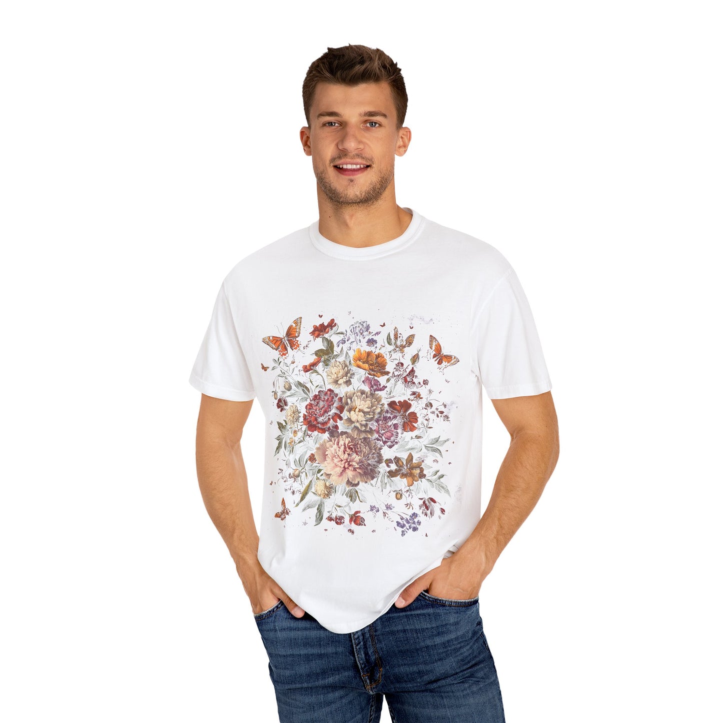 Butterfly and flower tee