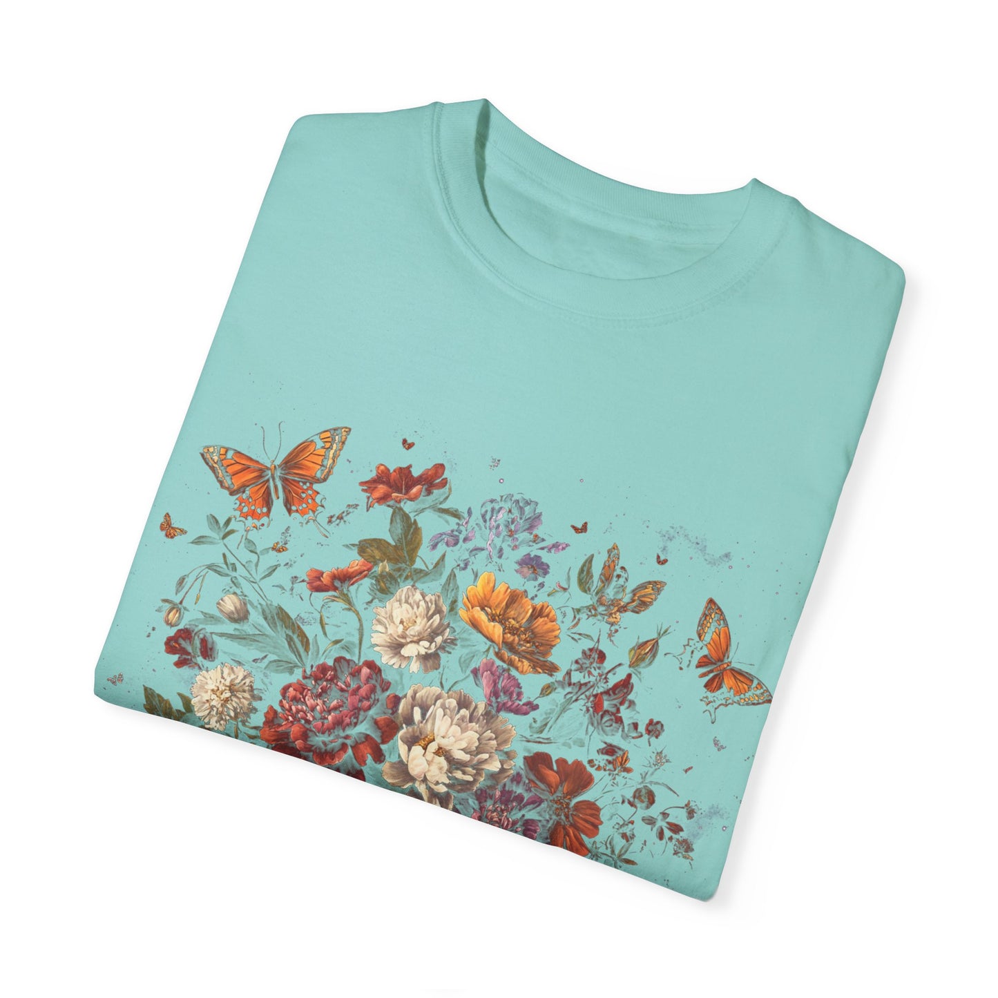 Butterfly and flower tee