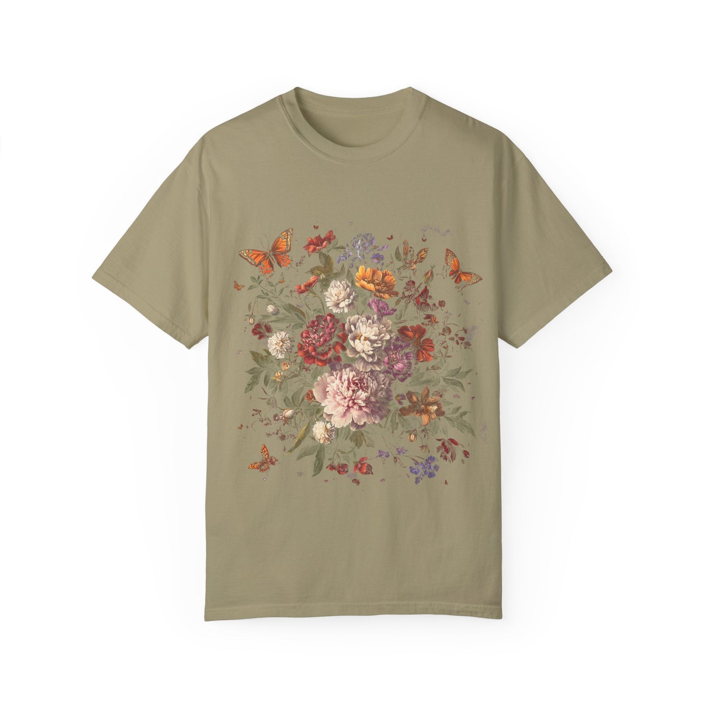 Butterfly and flower tee