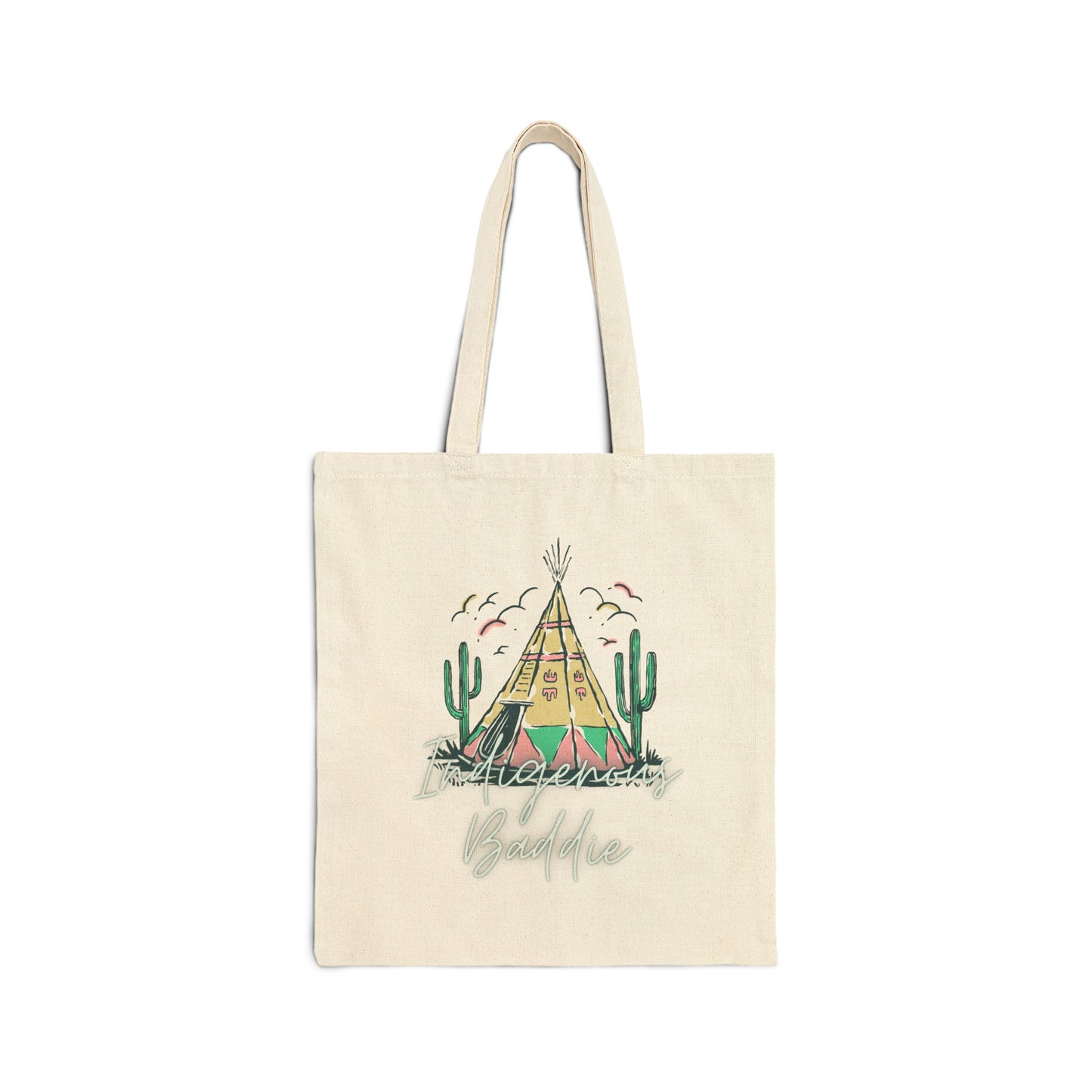 Indigenous Baddie Cotton Canvas Tote Bag