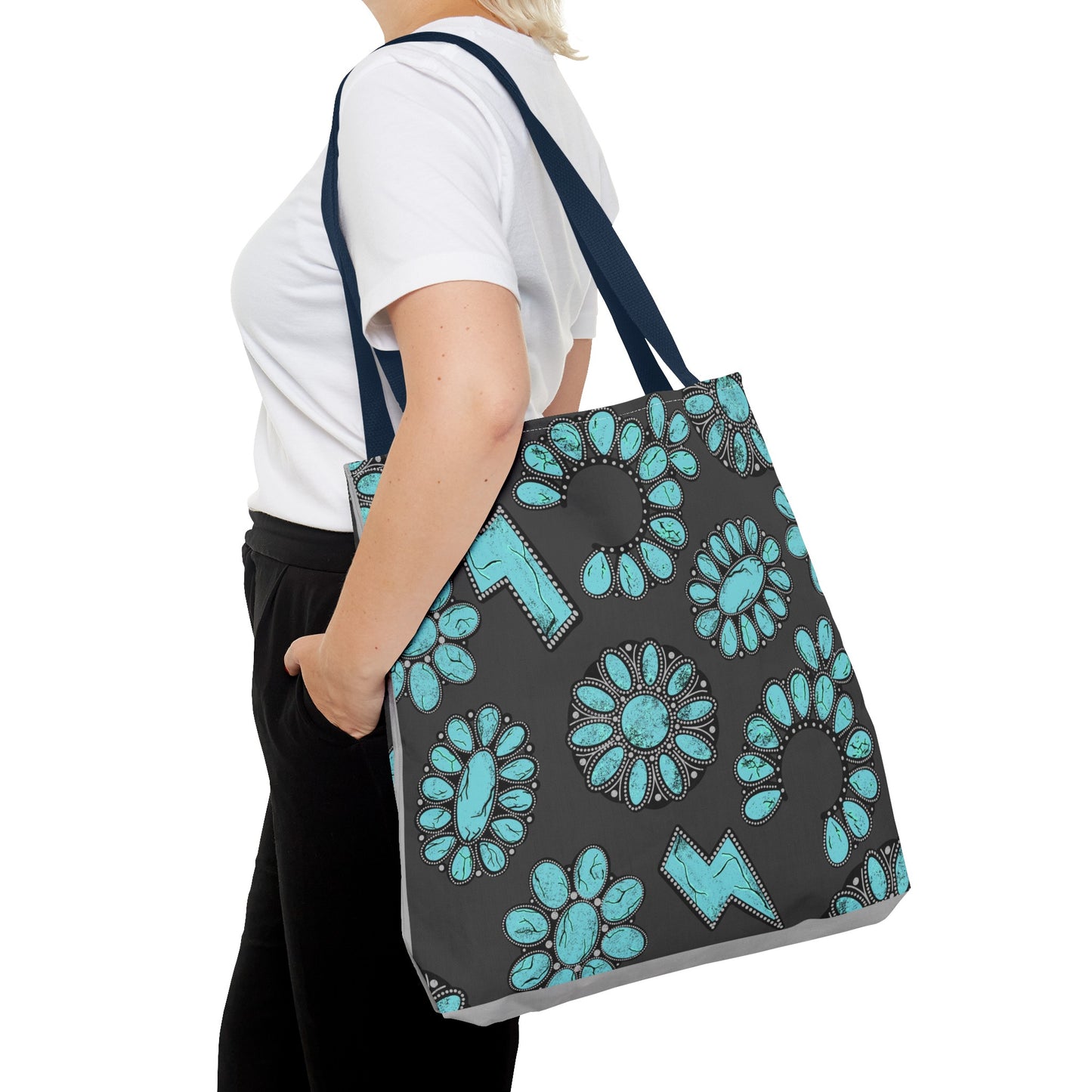 Turquoise Junkie Tote Bag