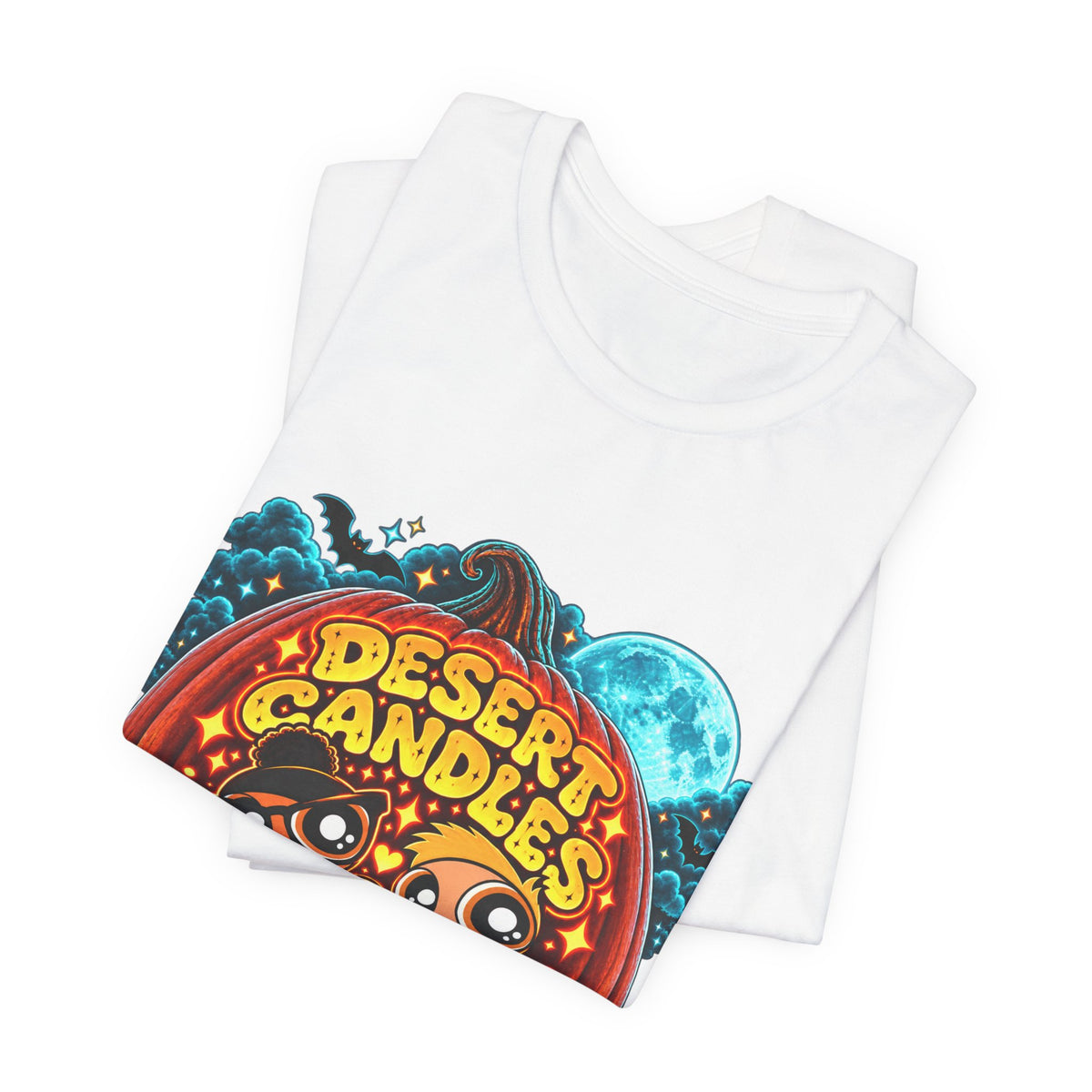 Desert Candles & Goods Tee — Cute Halloween Pumpkin Shop Graphic T-Shirt
