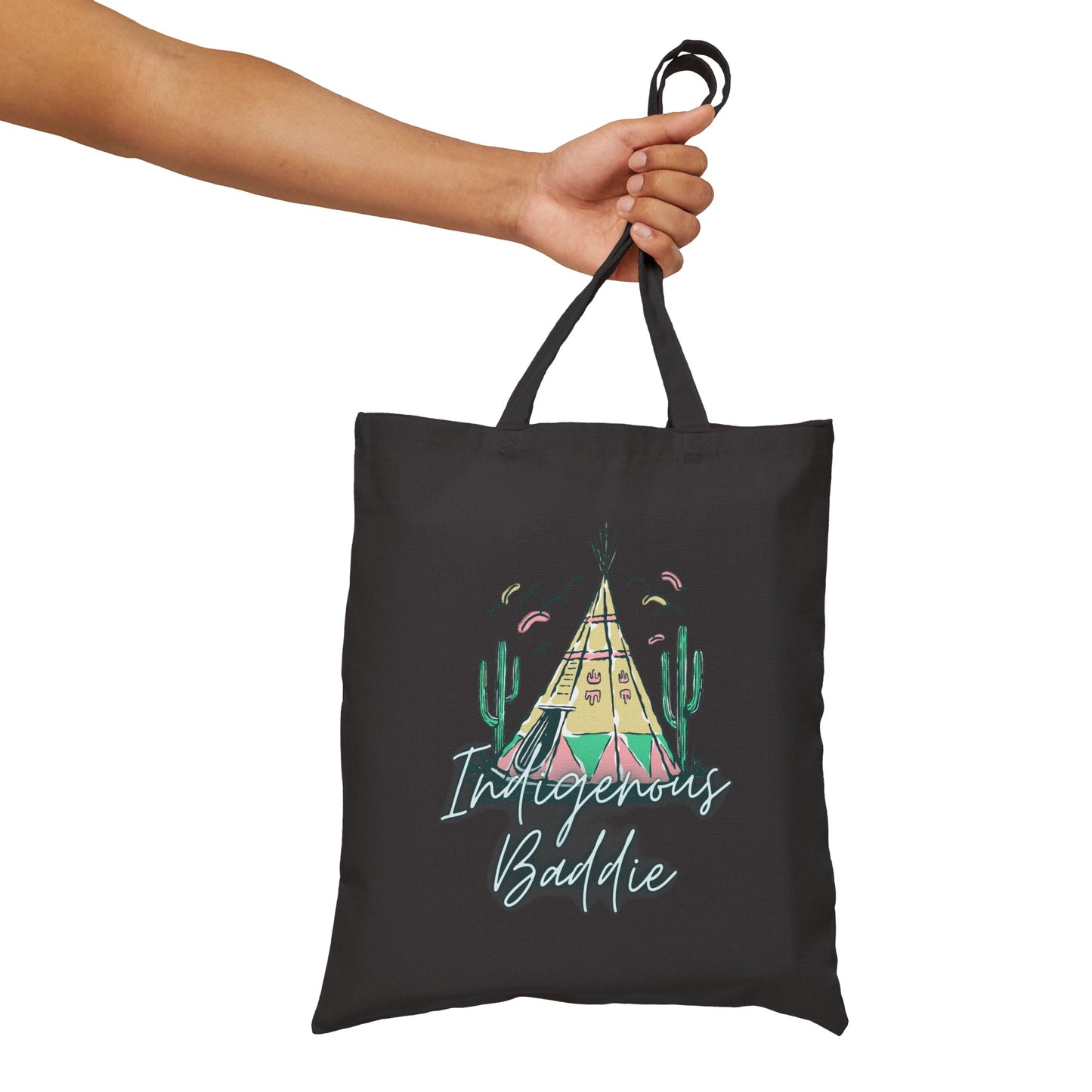 Indigenous Baddie Cotton Canvas Tote Bag