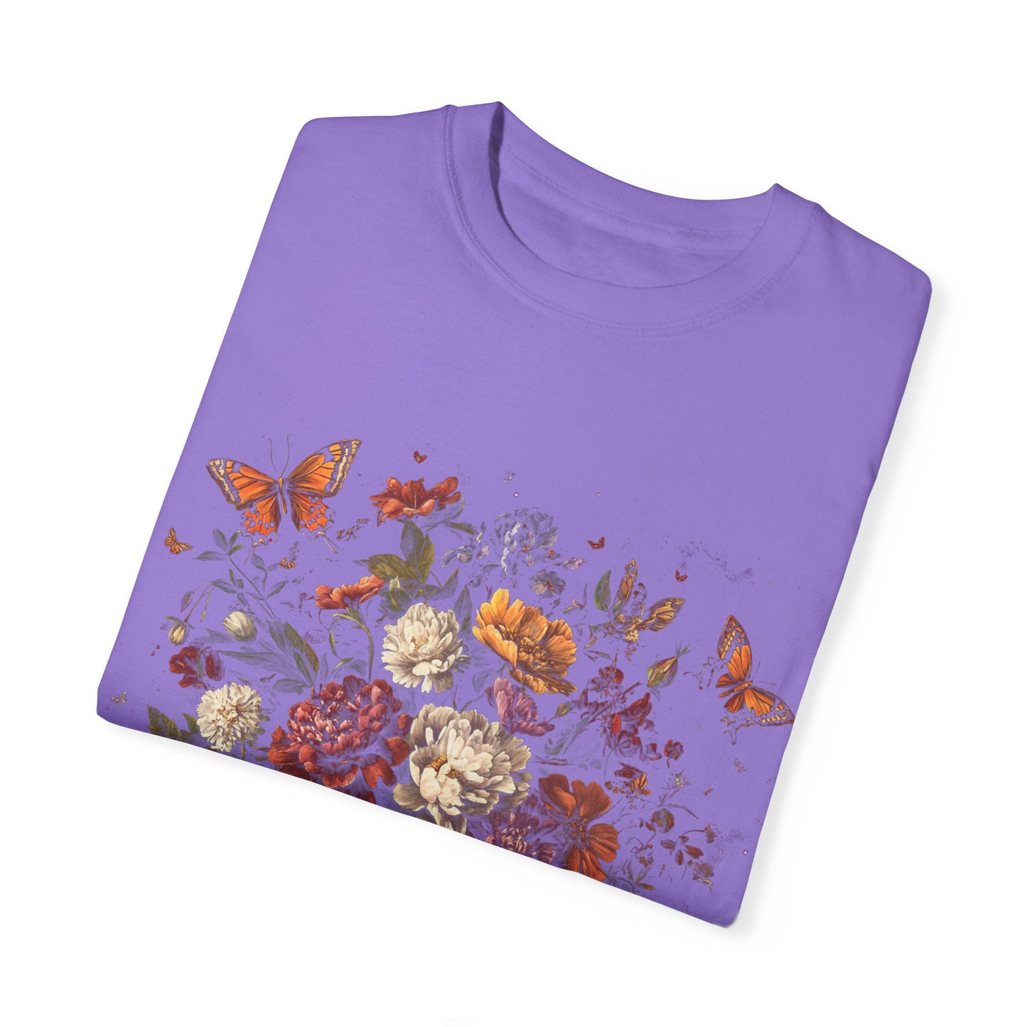 Butterfly and flower tee
