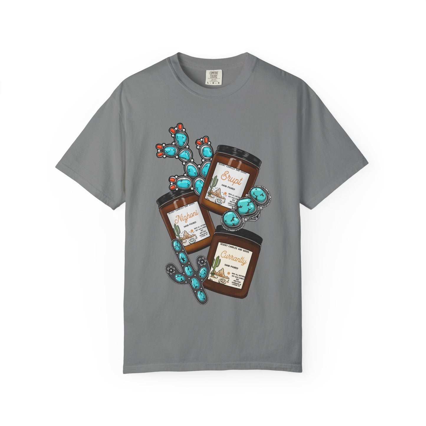 Unisex T-Shirt Candle Turquoise Design