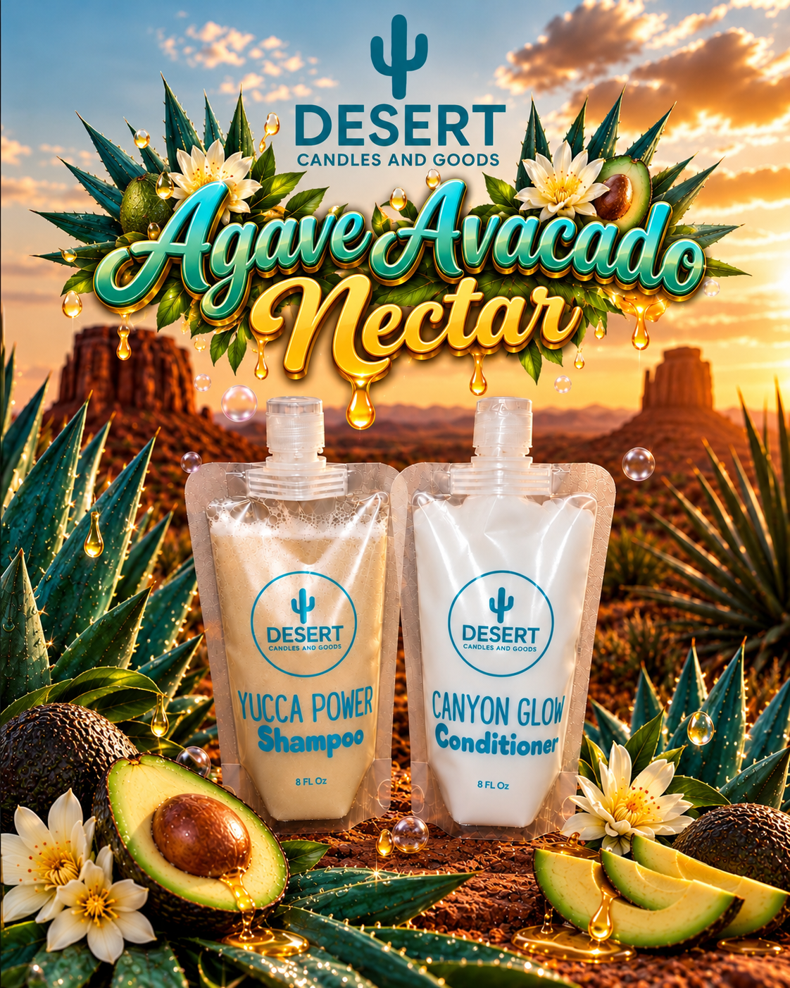 Yucca Power Shampoo and Canyon Glow Conditioner