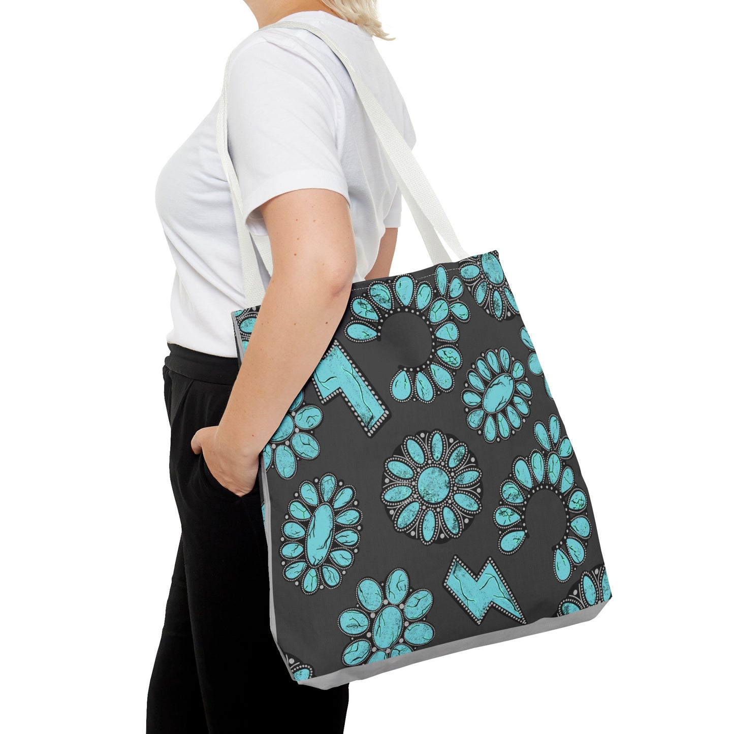 Turquoise Junkie Tote Bag