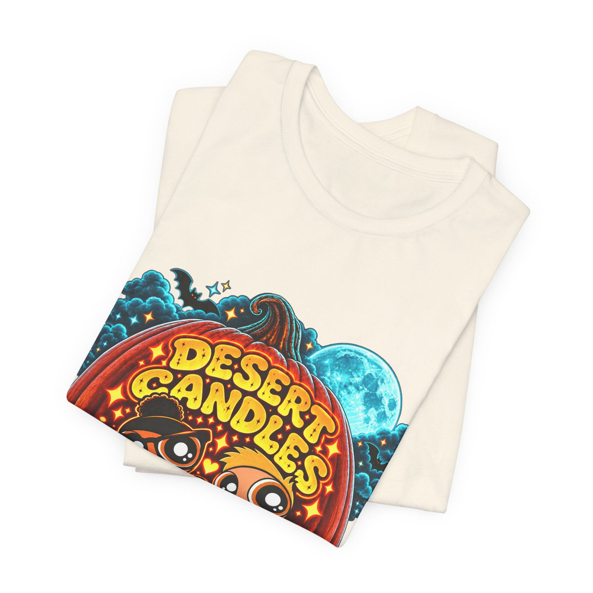 Desert Candles & Goods Tee — Cute Halloween Pumpkin Shop Graphic T-Shirt