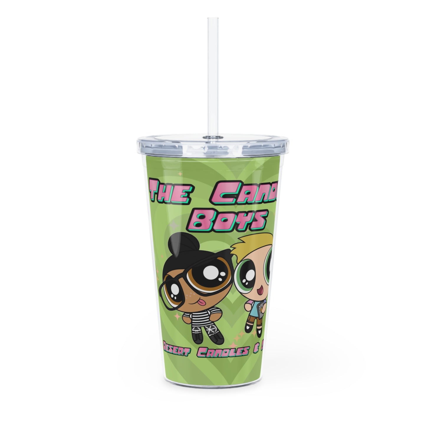 Candles Boyz Plastic Tumbler with Straw