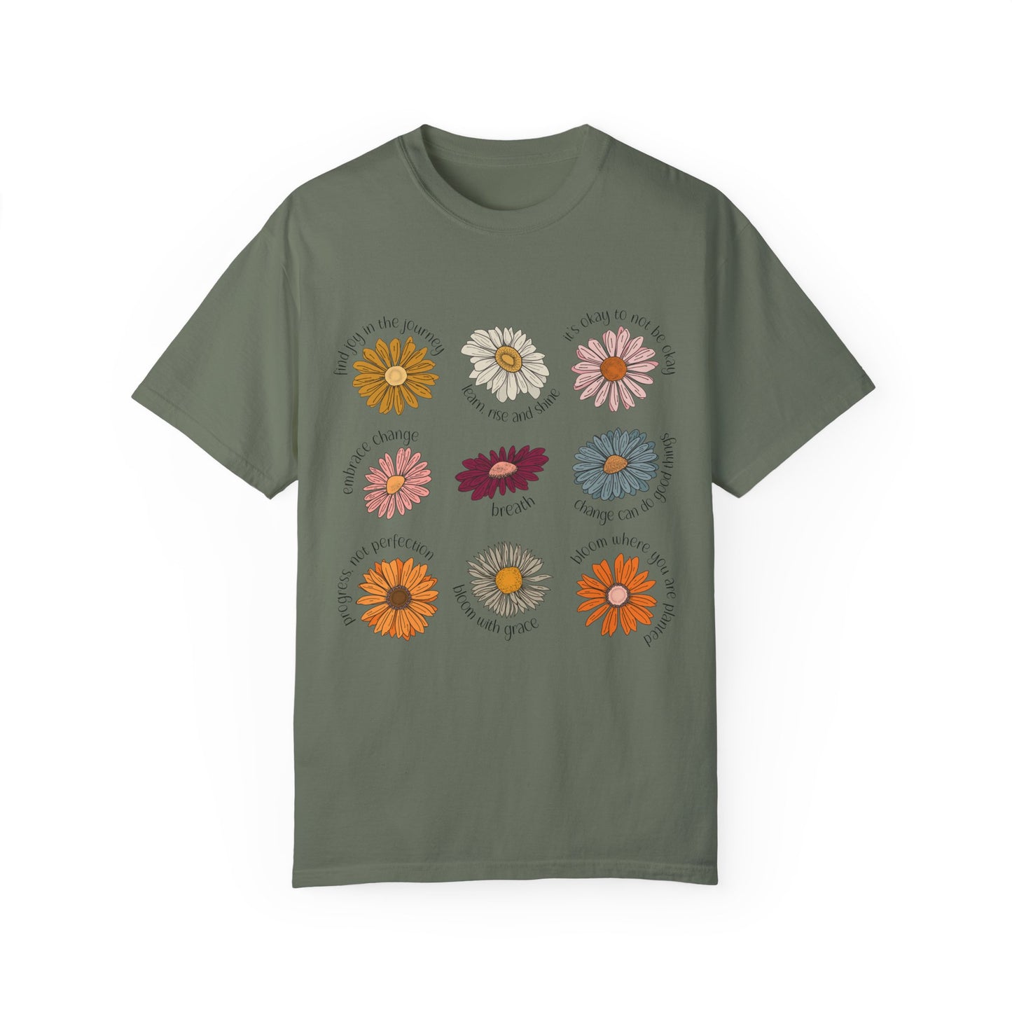 Unisex Garment-Dyed T-shirt DCG Flower