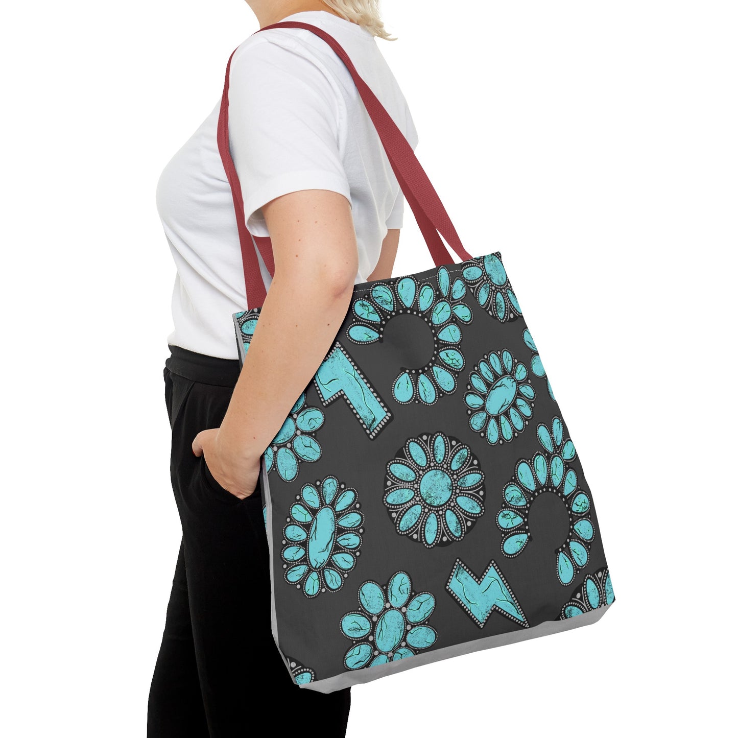 Turquoise Junkie Tote Bag