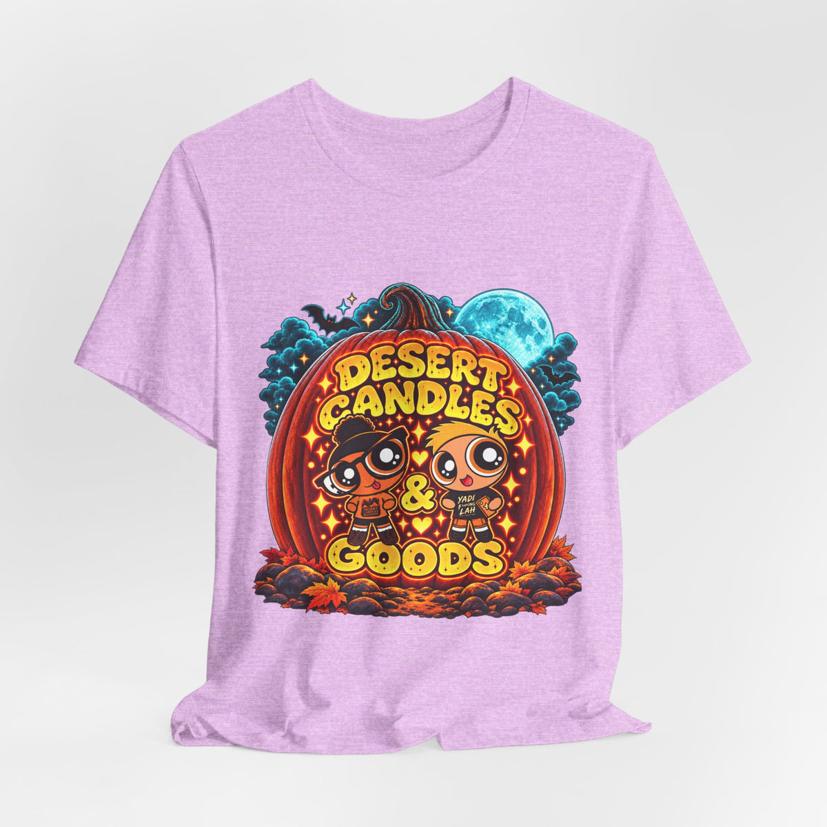 Desert Candles & Goods Tee — Cute Halloween Pumpkin Shop Graphic T-Shirt