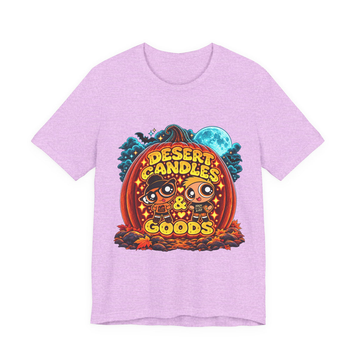 Desert Candles & Goods Tee — Cute Halloween Pumpkin Shop Graphic T-Shirt