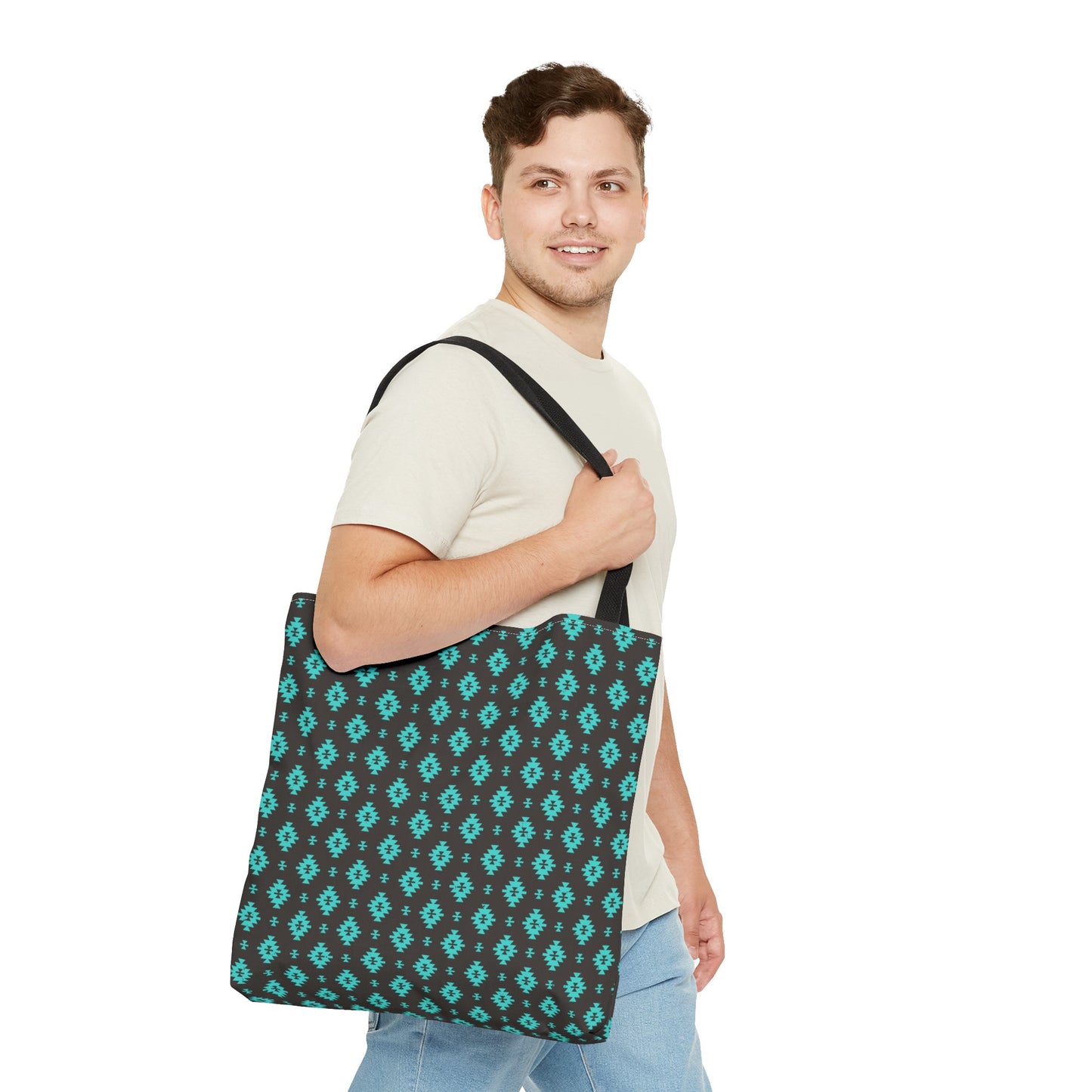 Turquoise Design Tote Bag