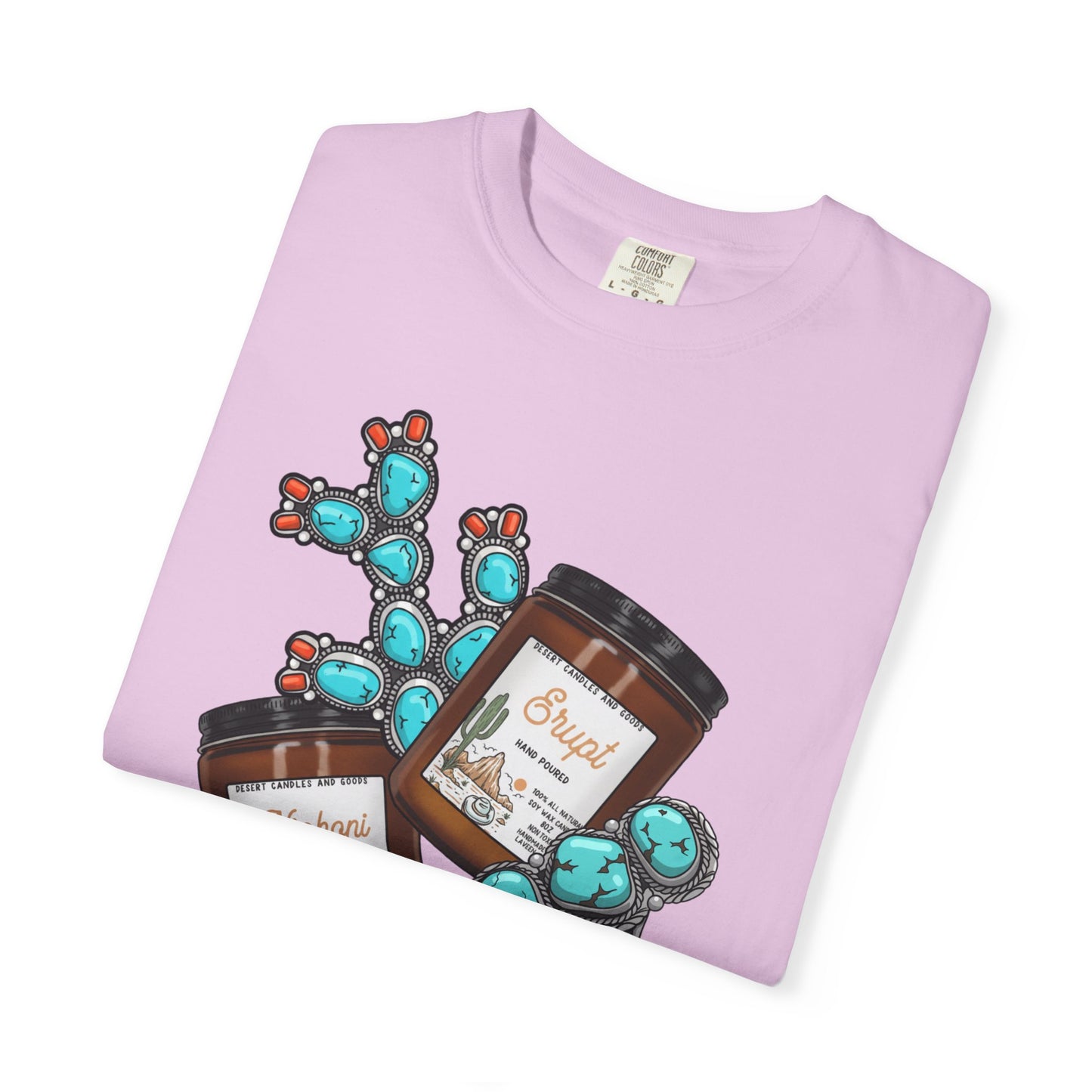Unisex T-Shirt Candle Turquoise Design