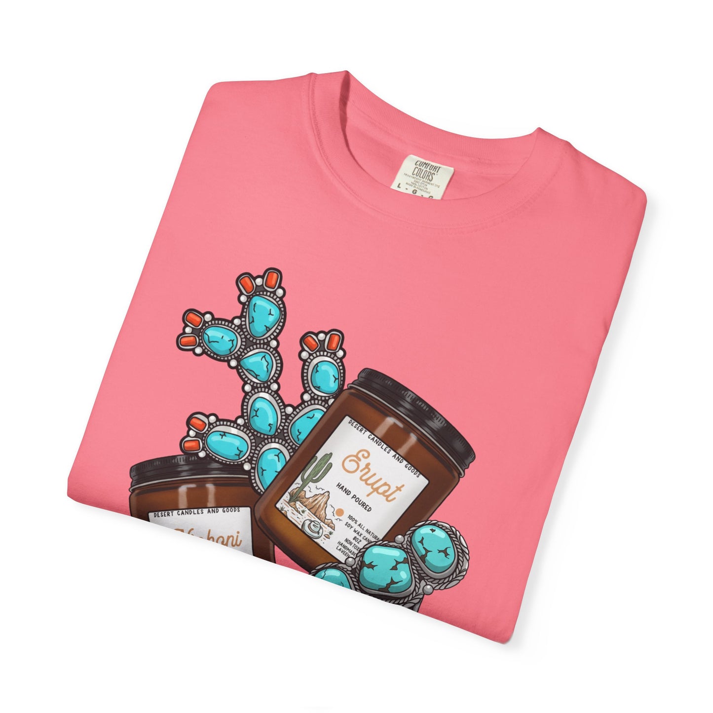 Unisex T-Shirt Candle Turquoise Design