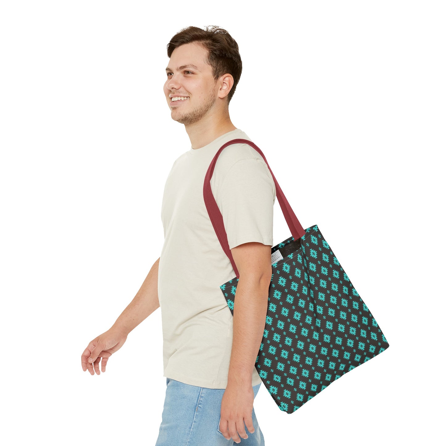 Turquoise Design Tote Bag