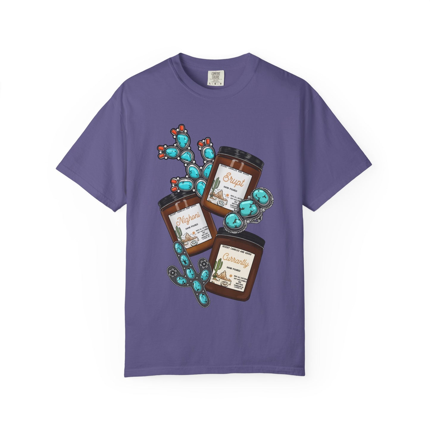 Unisex T-Shirt Candle Turquoise Design