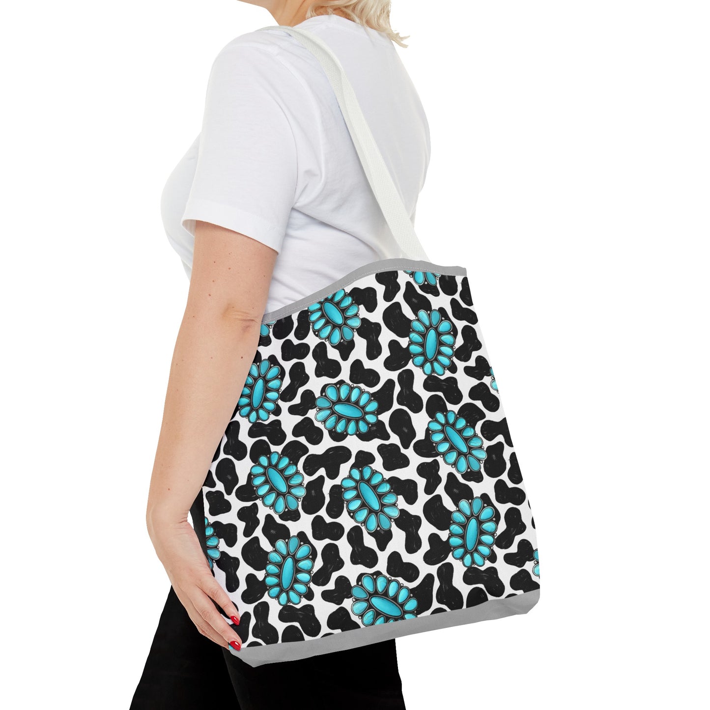 Turquoise Love Tote Bag