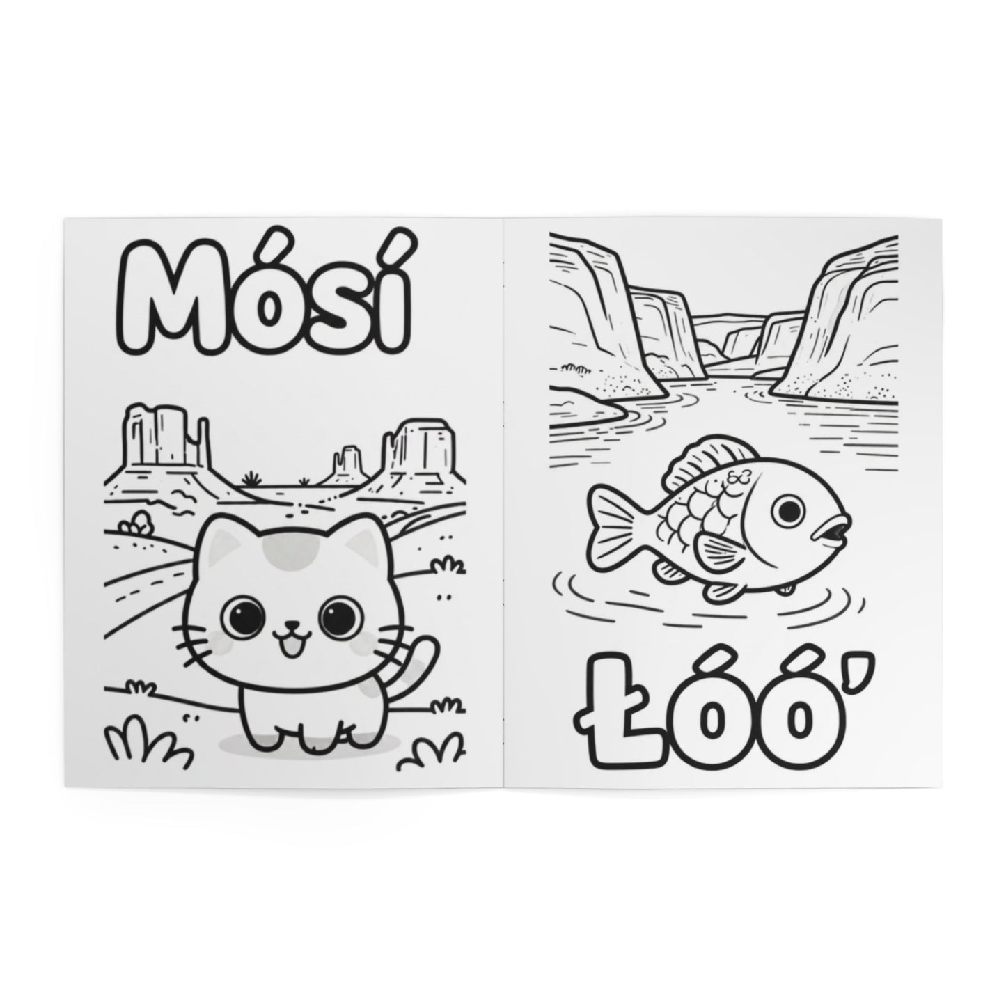 Animals Coloring Book — Diné (Navajo) Language Volume 1