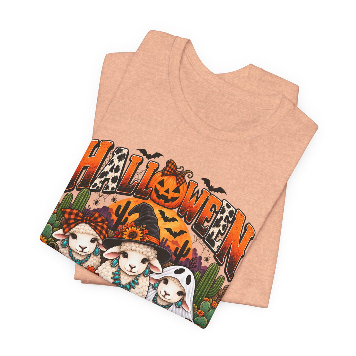 Halloween Desert Candles Tee — Cute Sheep Pumpkin Graphic T-Shirt
