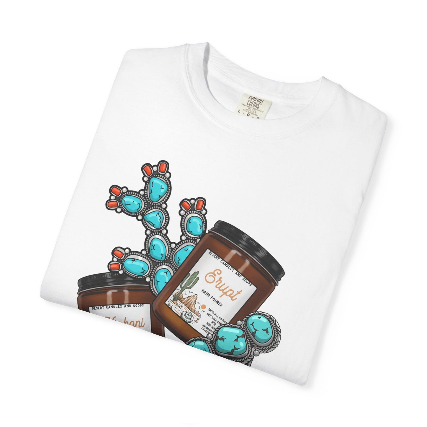 Unisex T-Shirt Candle Turquoise Design