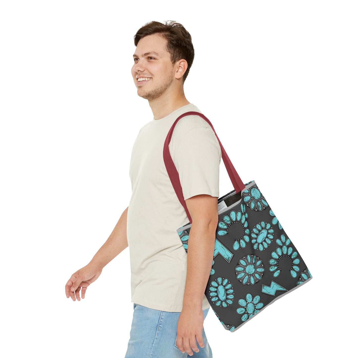 Turquoise Junkie Tote Bag