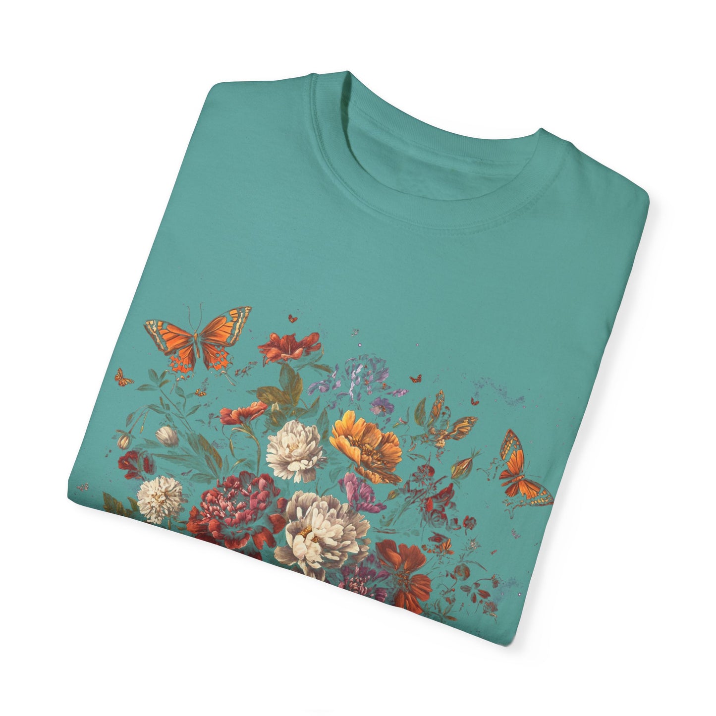 Butterfly and flower tee