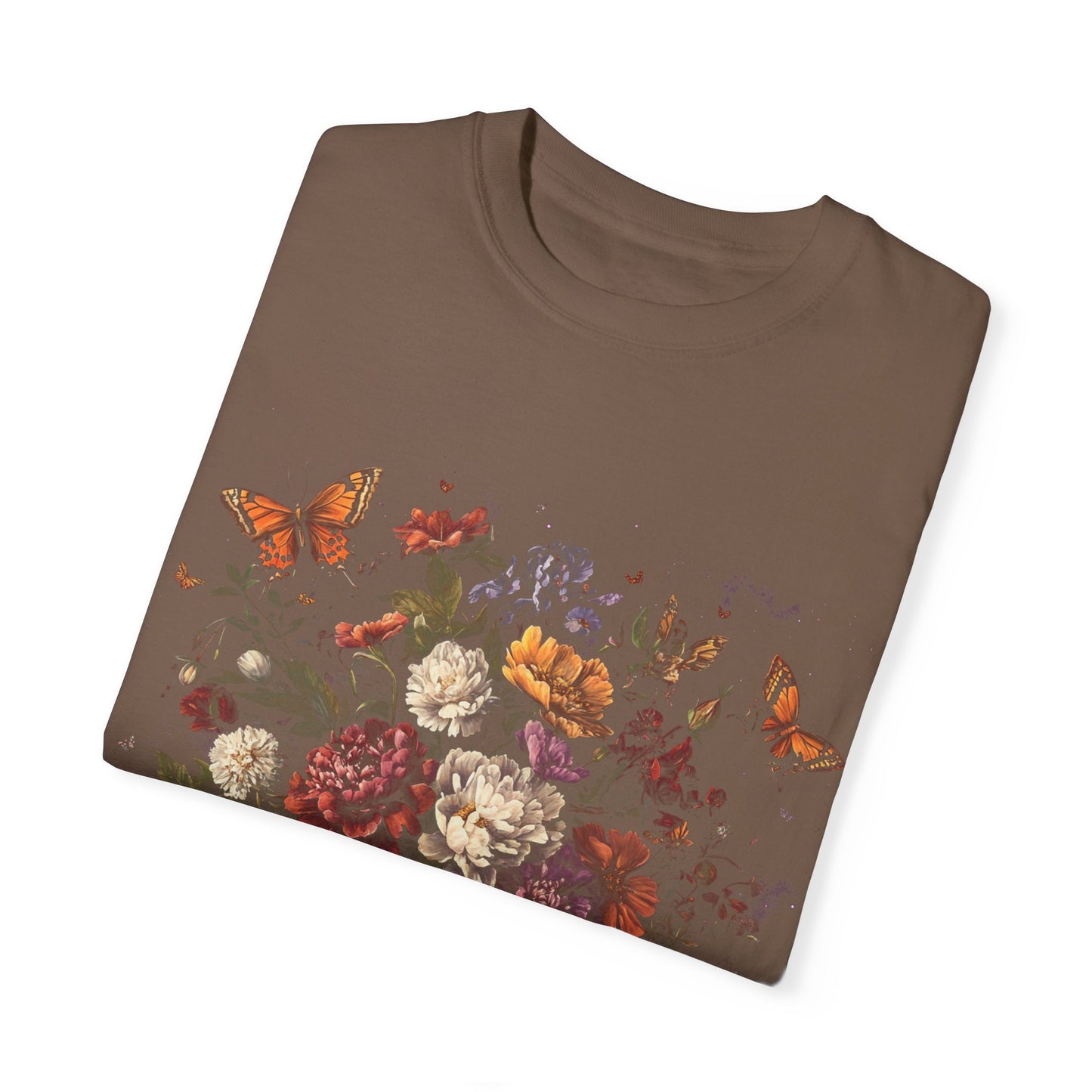 Butterfly and flower tee