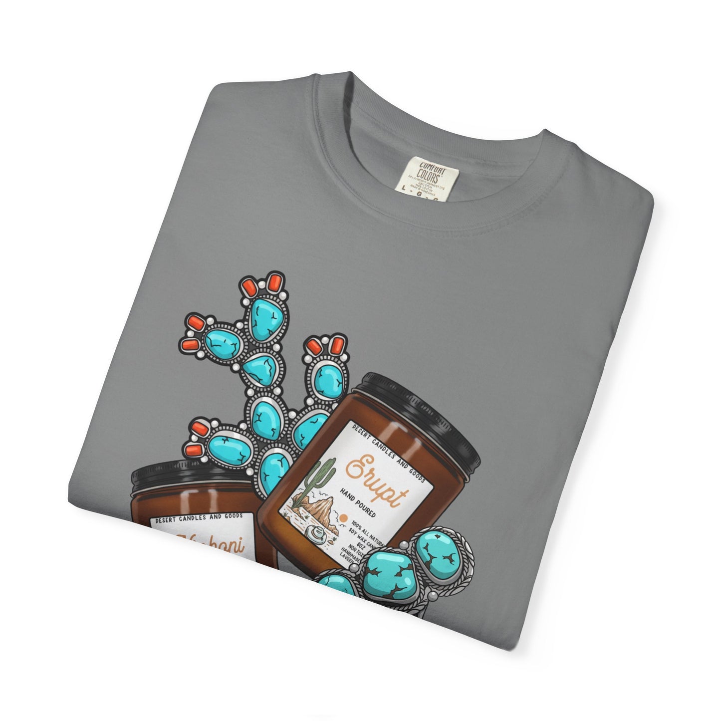 Unisex T-Shirt Candle Turquoise Design