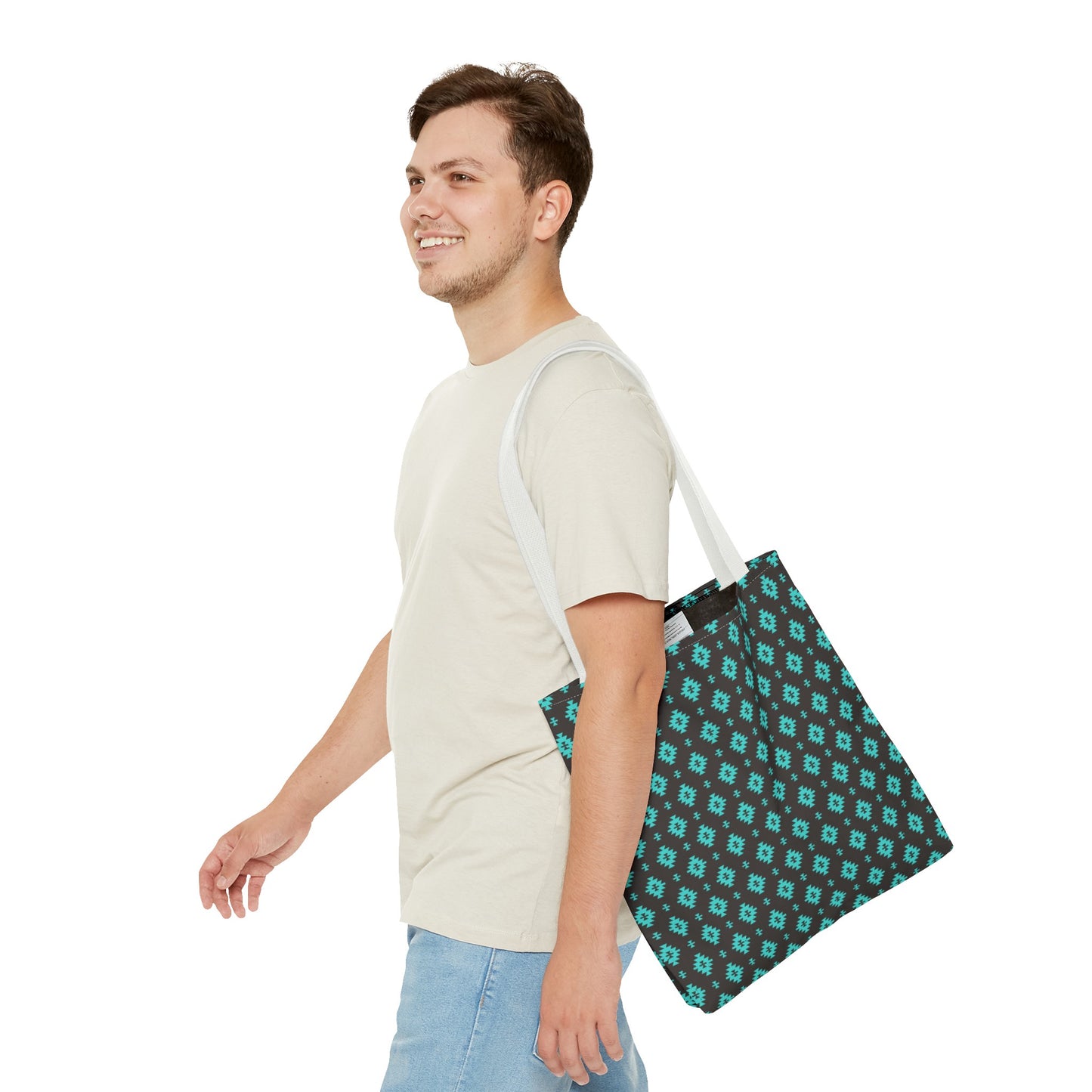 Turquoise Design Tote Bag