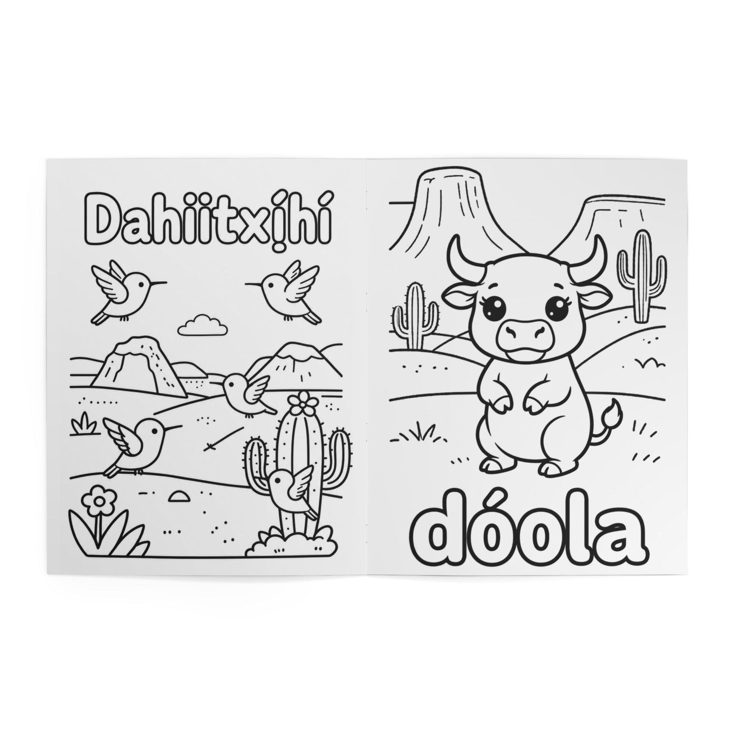 Animals Coloring Book — Diné (Navajo) Language Volume 1