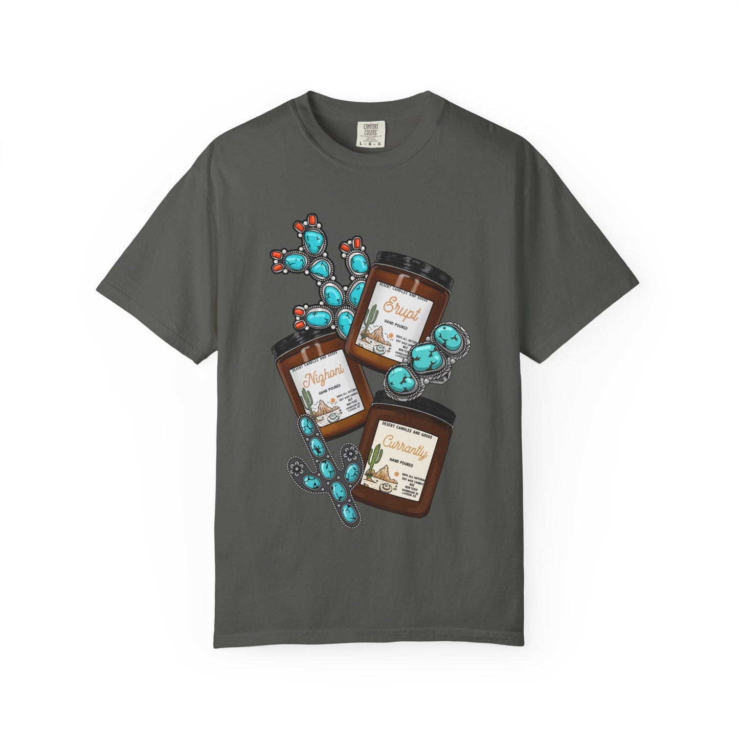 Unisex T-Shirt Candle Turquoise Design