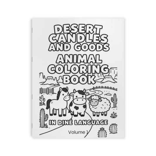 Animals Coloring Book — Diné (Navajo) Language Volume 1