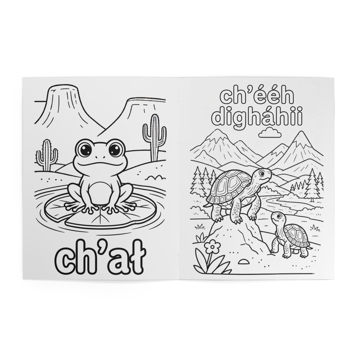 Animals Coloring Book — Diné (Navajo) Language Volume 1