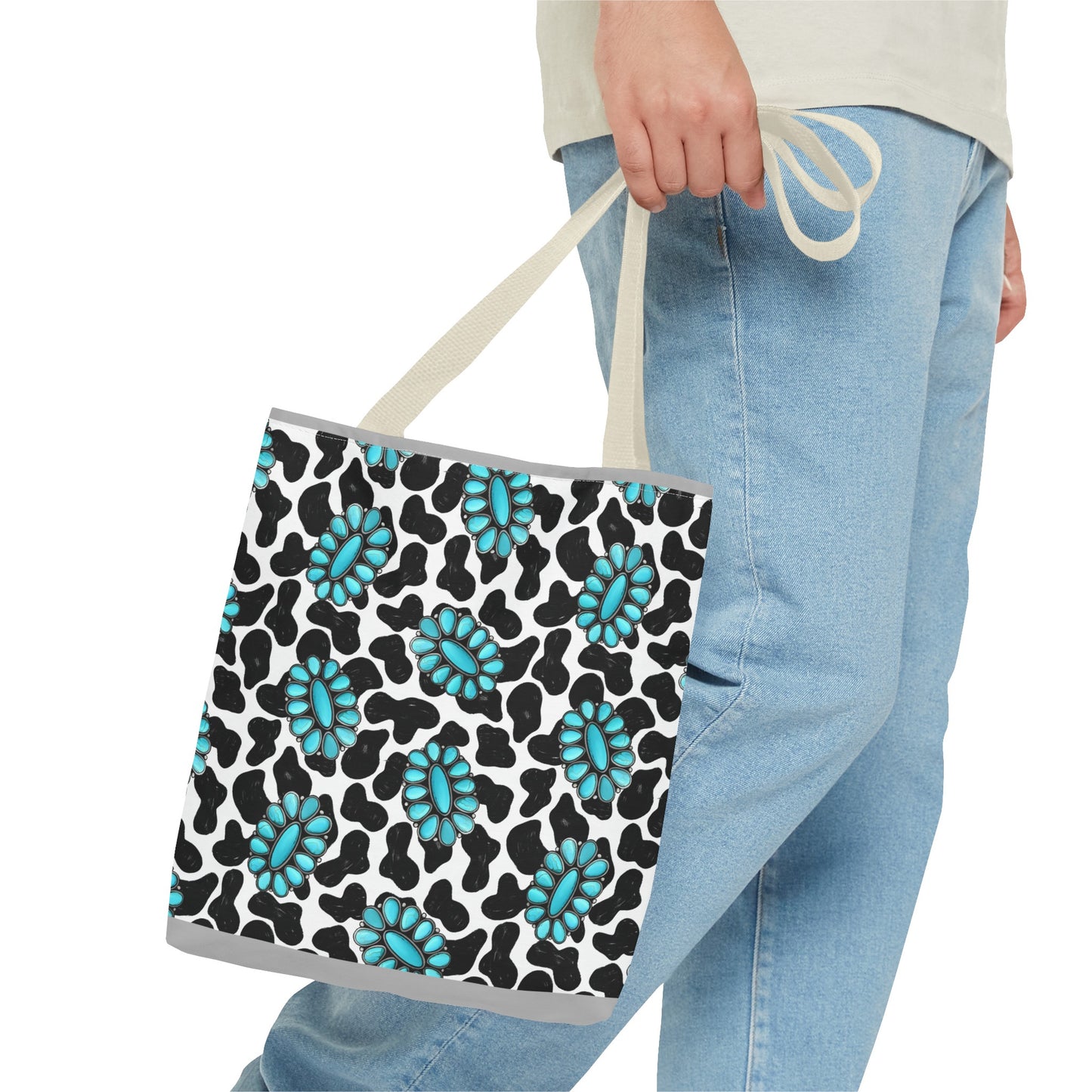 Turquoise Love Tote Bag