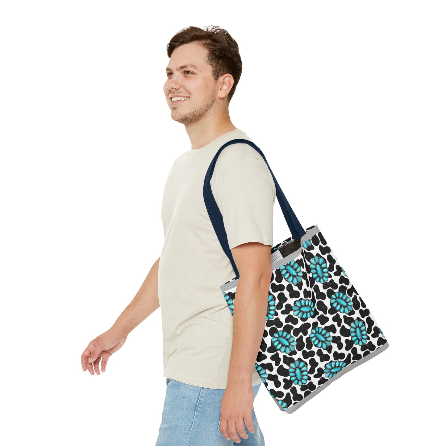 Turquoise Love Tote Bag