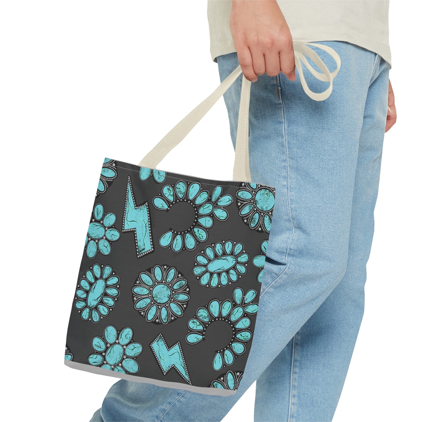 Turquoise Junkie Tote Bag