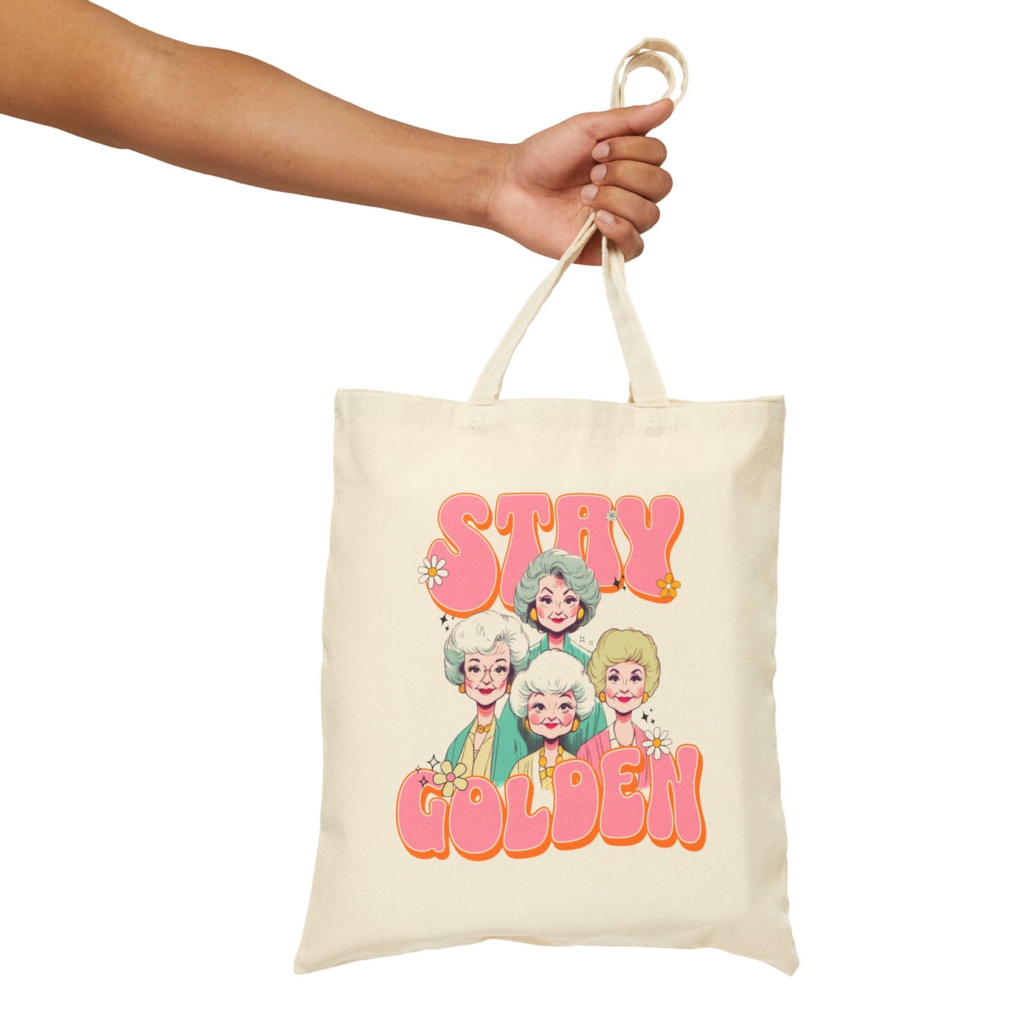 Stay Golden Cotton Canvas Tote Bag