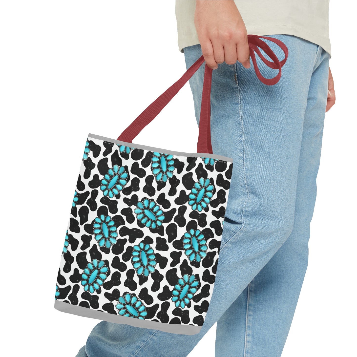 Turquoise Love Tote Bag