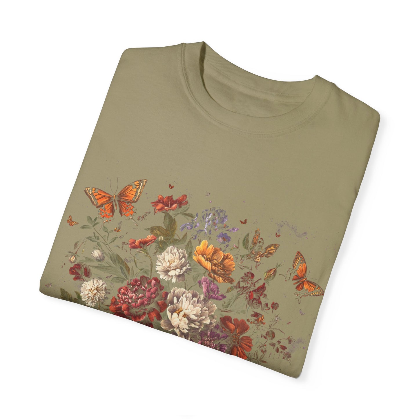 Butterfly and flower tee