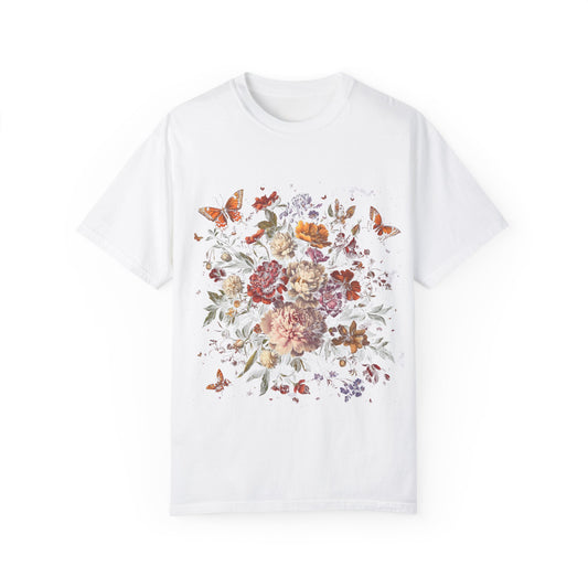 Butterfly and flower tee