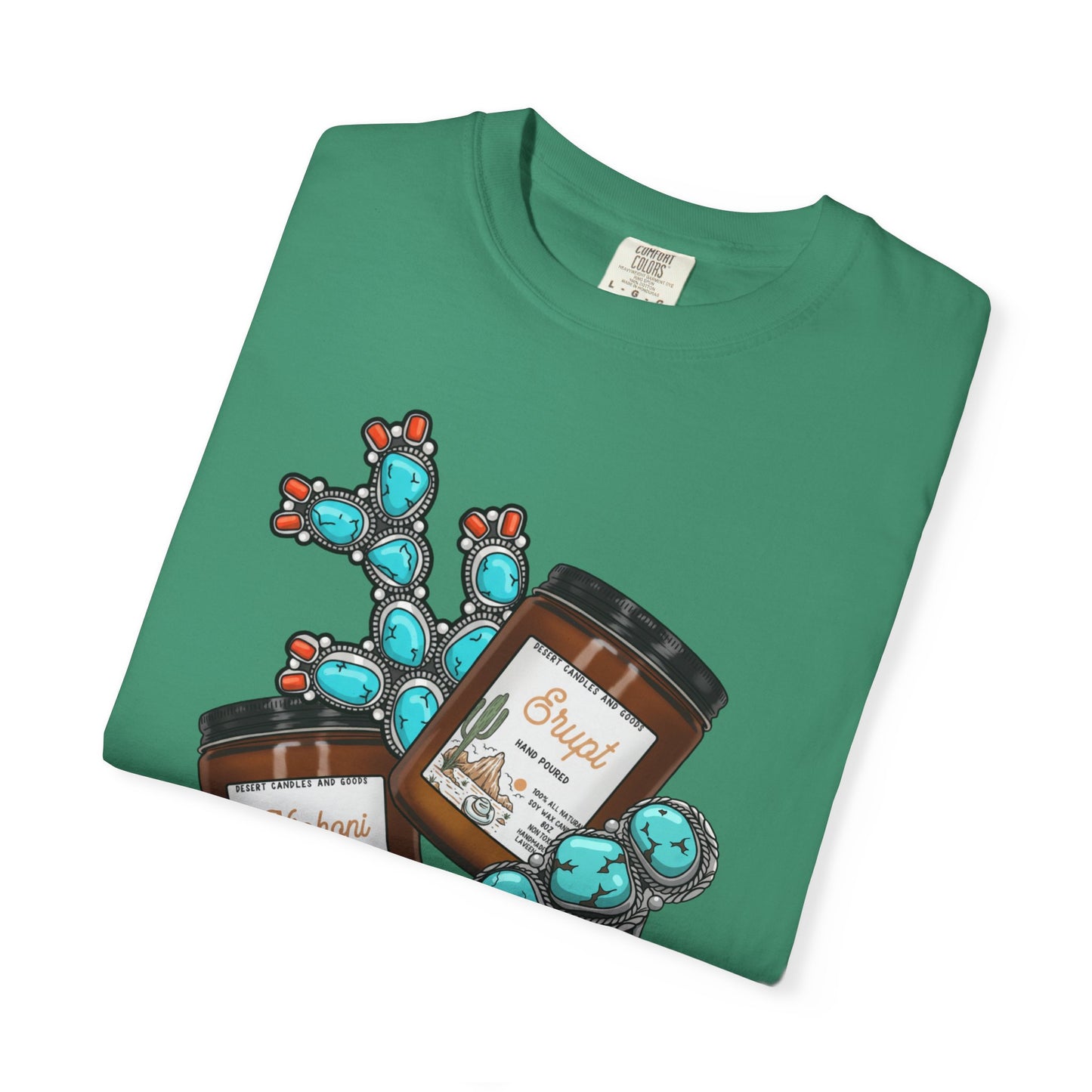 Unisex T-Shirt Candle Turquoise Design