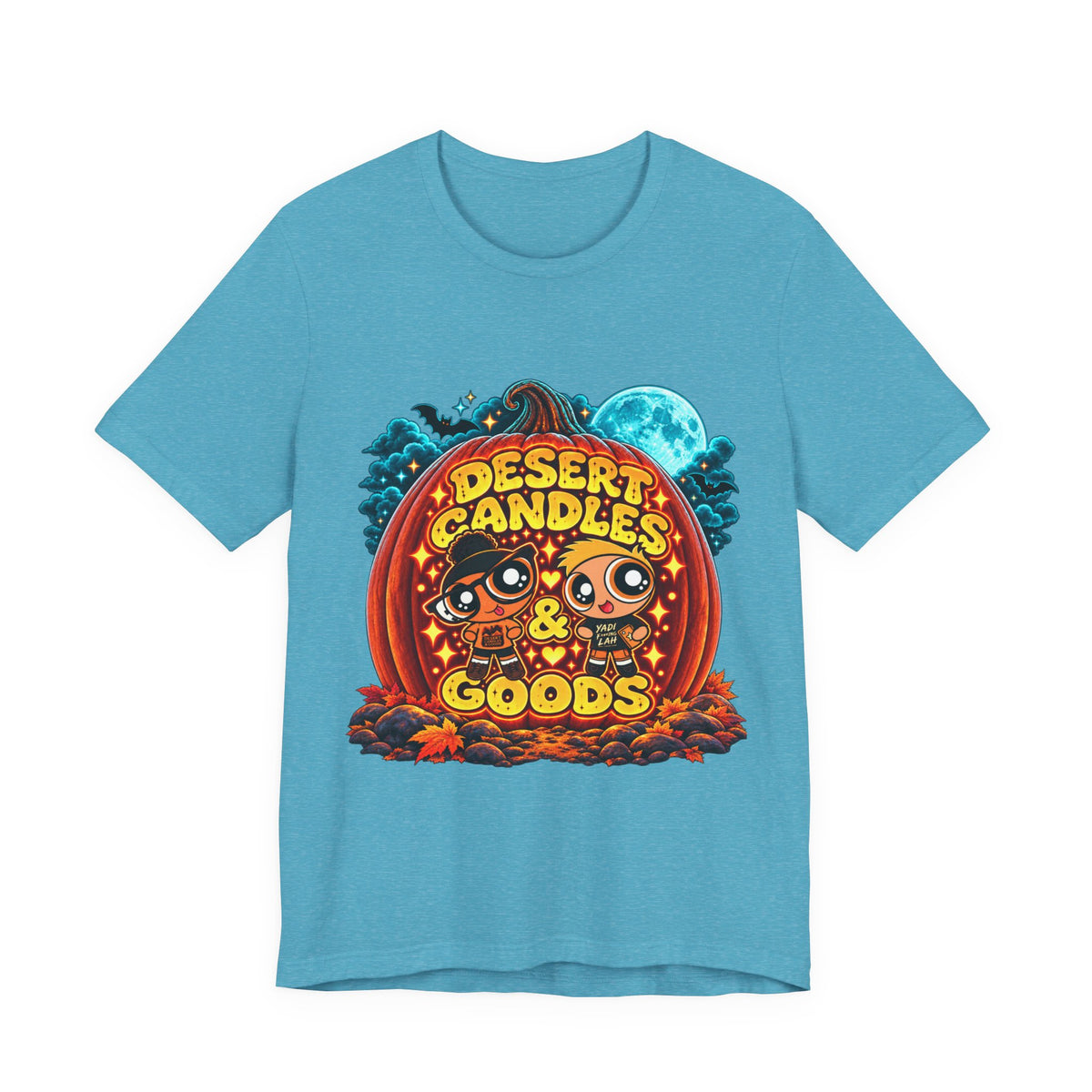 Desert Candles & Goods Tee — Cute Halloween Pumpkin Shop Graphic T-Shirt