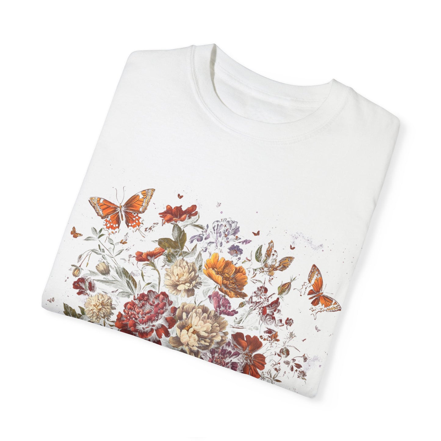 Butterfly and flower tee