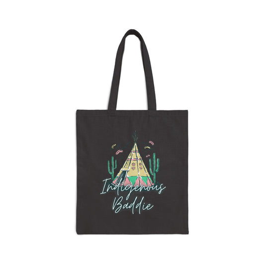 Indigenous Baddie Cotton Canvas Tote Bag