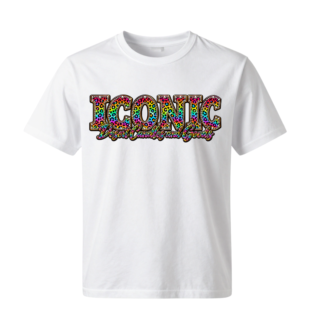 Rainbow Cheetah Iconic T-Shirt 🌈🐆